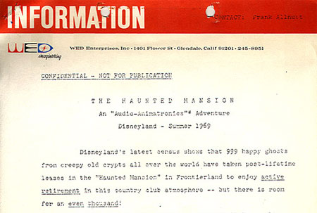 Haunted Mansion WED document