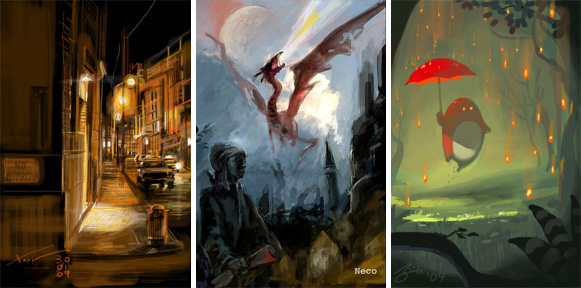 Examples of art produced on the Canvas iPhone app