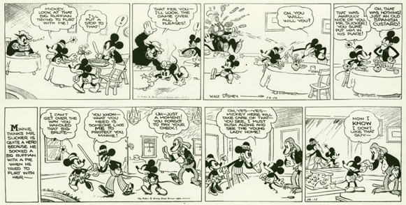 Mickey Mouse newspaper comic strip from 1930